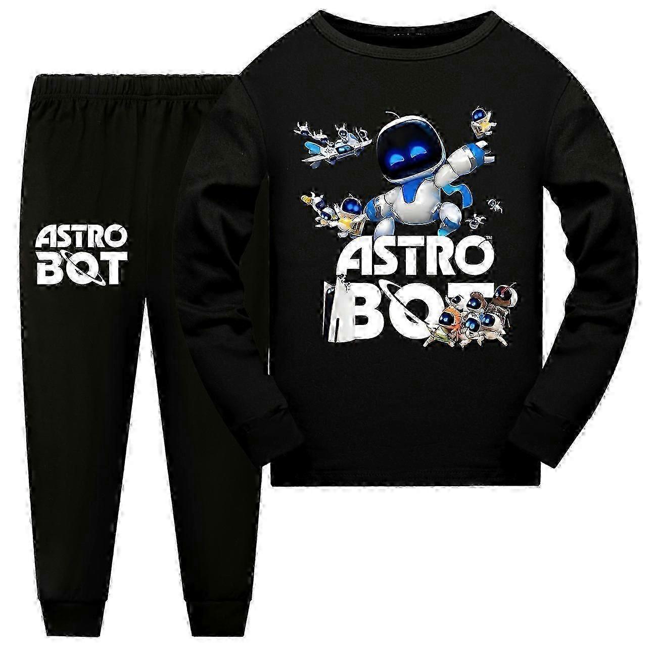 Astro Bot Pyjama's Leuke Cartoon Game Character Print Lange Mouw Heren en Vrouwen Kawaii Huiskleding