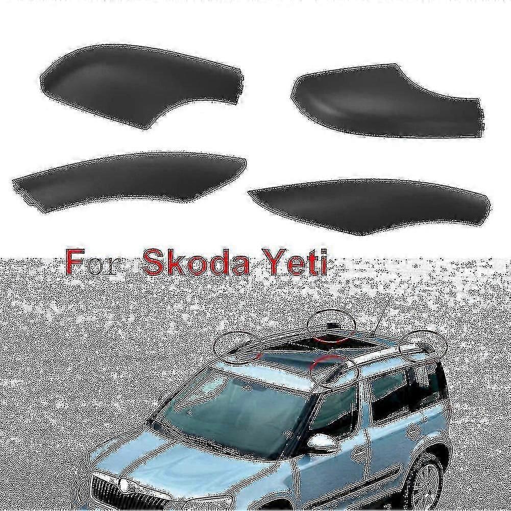 For Skoda Suv Roof Rack Rail End Bar Cover Cap Shell Black-in