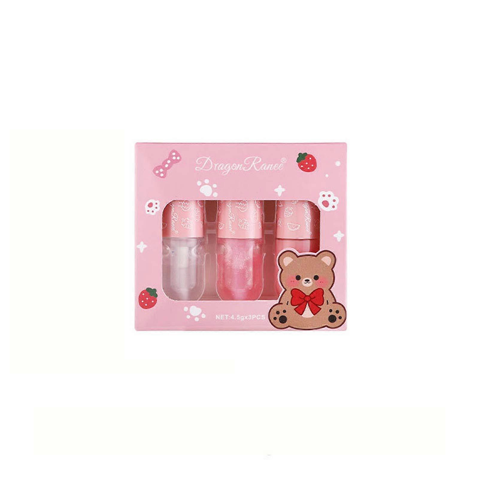 Mirror Gloss Lip Glaze Set, Hydrating, Cute Projectile Design, Lip Oil & Lip Gloss 4.5ml x3 HarmonyHub107