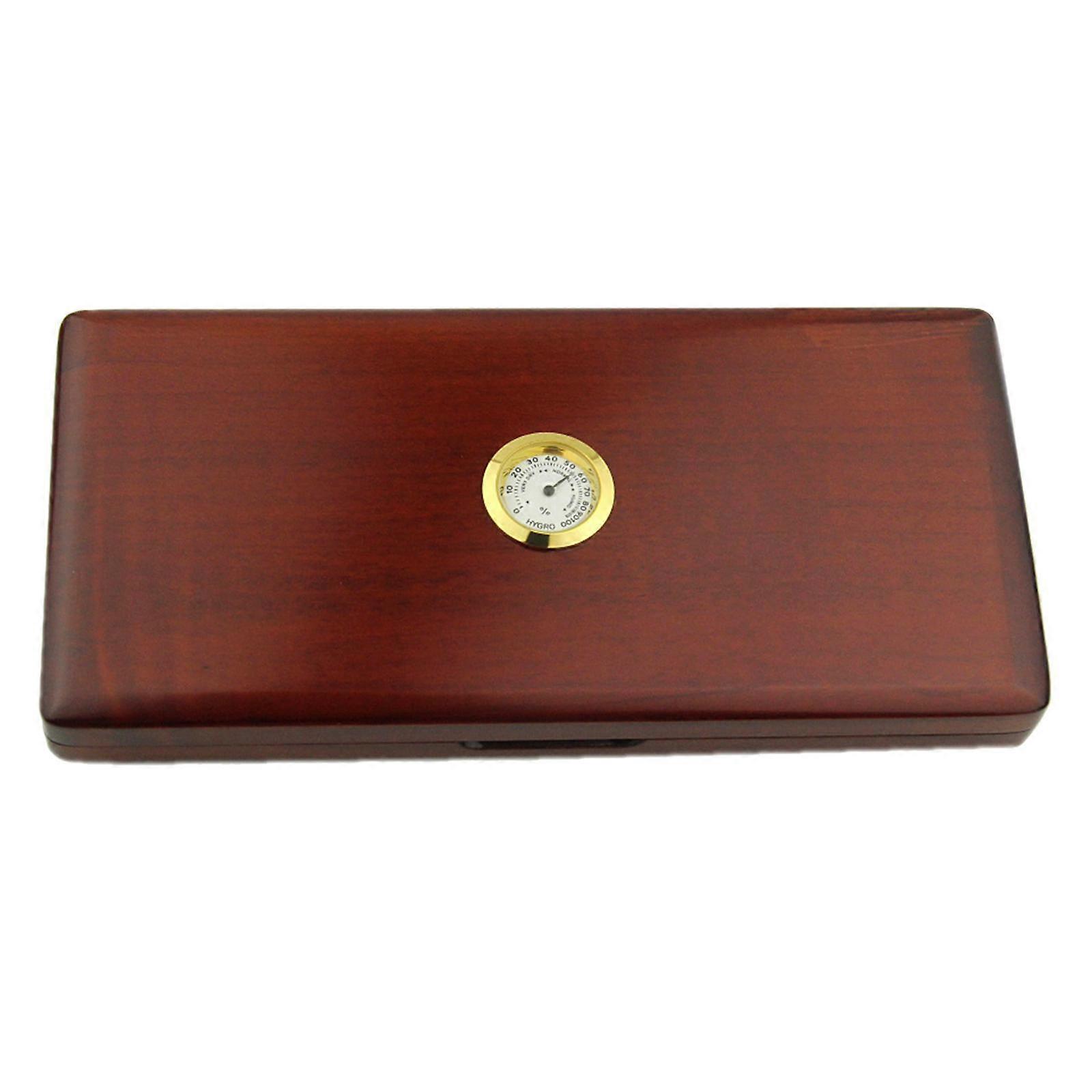 Wooden Oboe Reed Case with Hygroneter Soft Slot Humidity Control