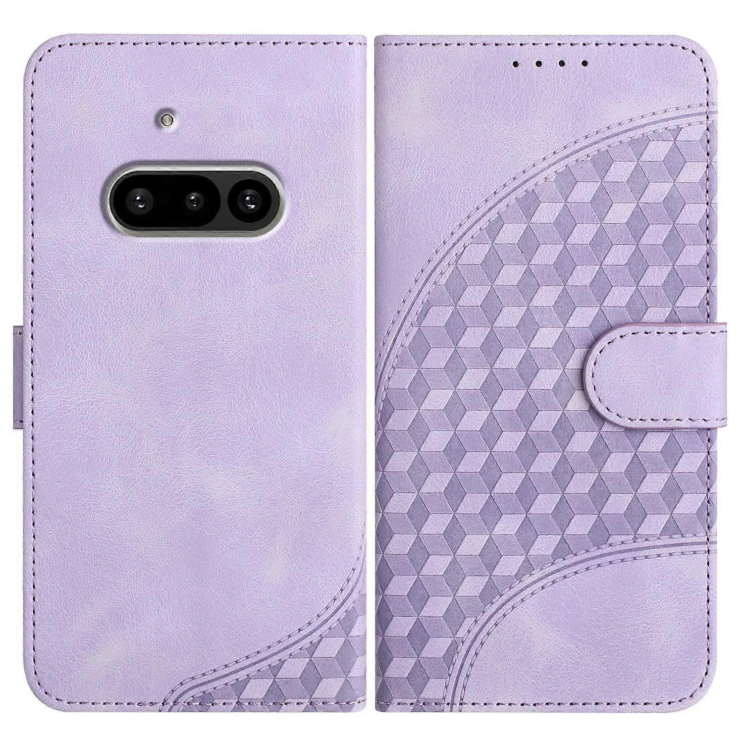 Elephant Head Embossed Phone Leather Case with Lanyard