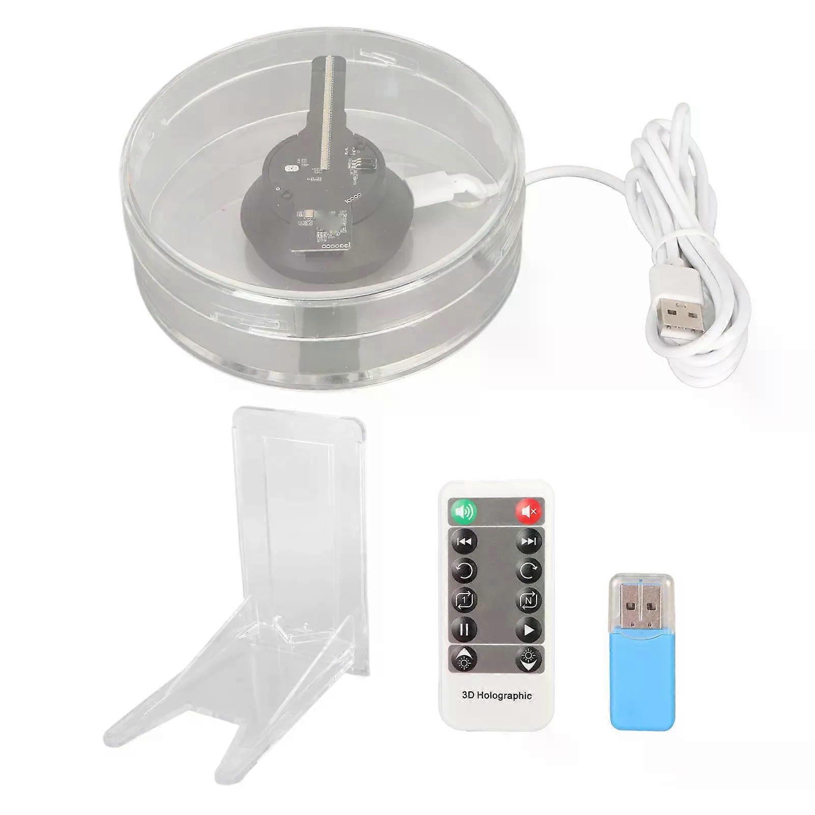 3D Hologram Fan 48 LEDs WiFi APP Remote Control Built in Speaker Holographic Advertising Display with Memory Card for