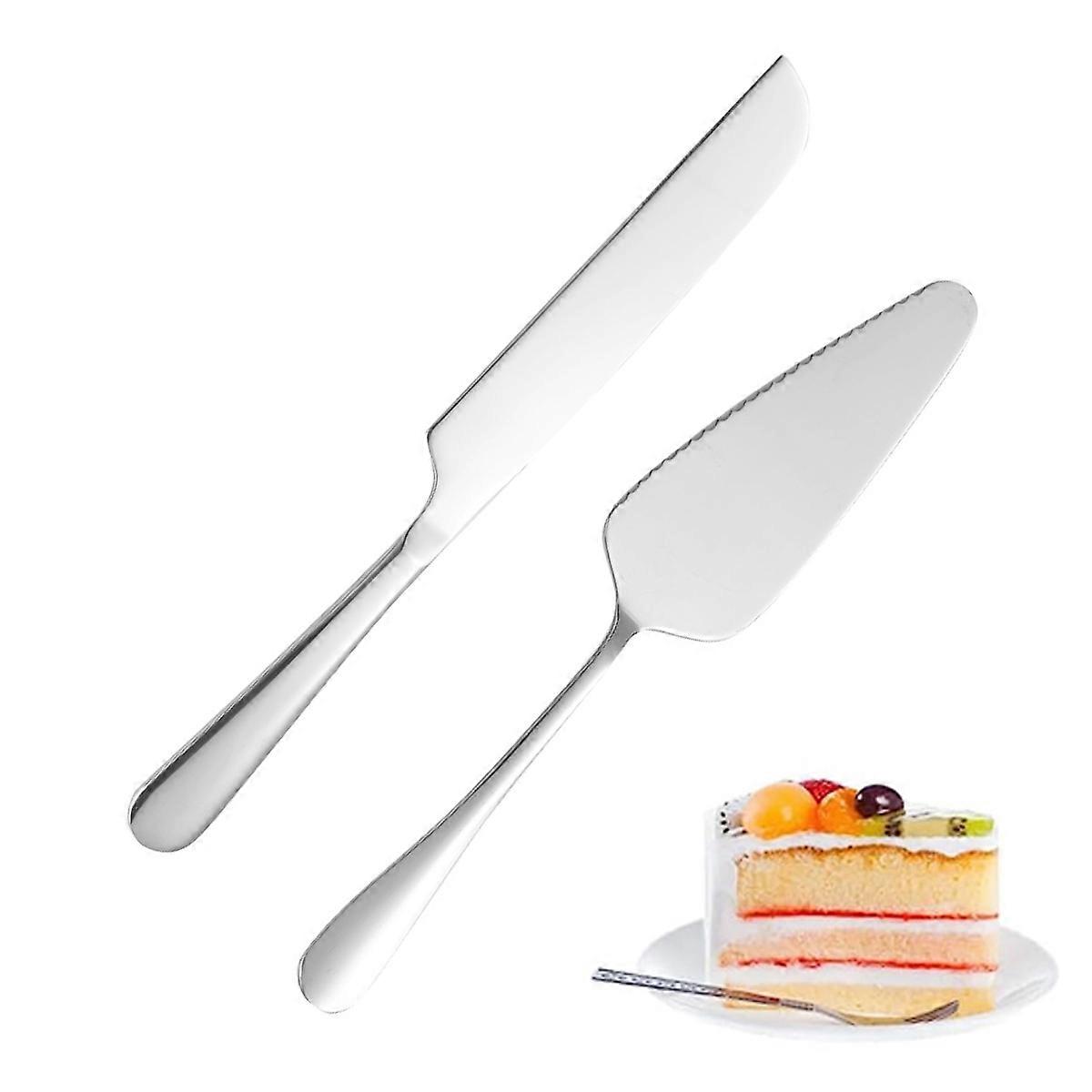 Set de découpe de gâteau de mariage, couteau et serveur en acier inoxydable