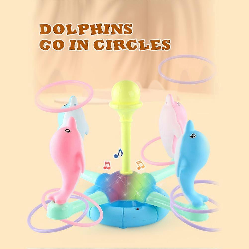 Ring Throwing Game 42.5x26cm Electric Musical Rotating Dolphin