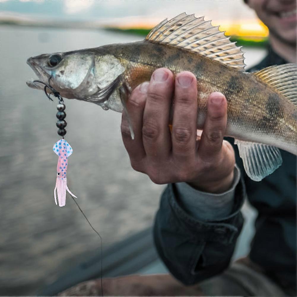 10 Pcs Artificial Bionic Octopus Fish Lures Luminous Soft Baits For Sea Fishing(D)