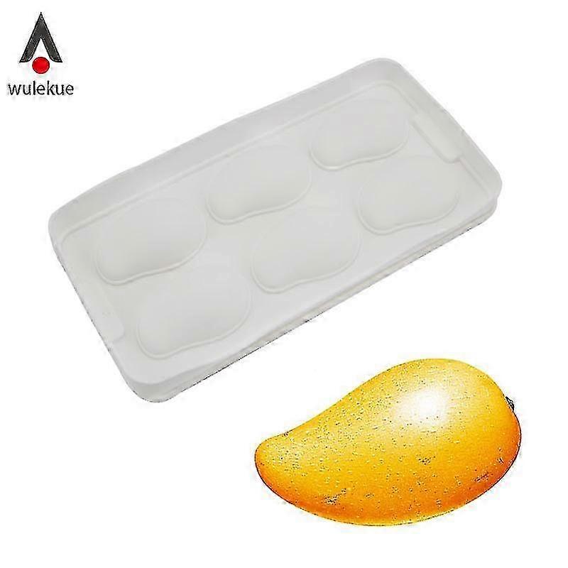 6-hole Mango-style Chocolate Mold - 1pc