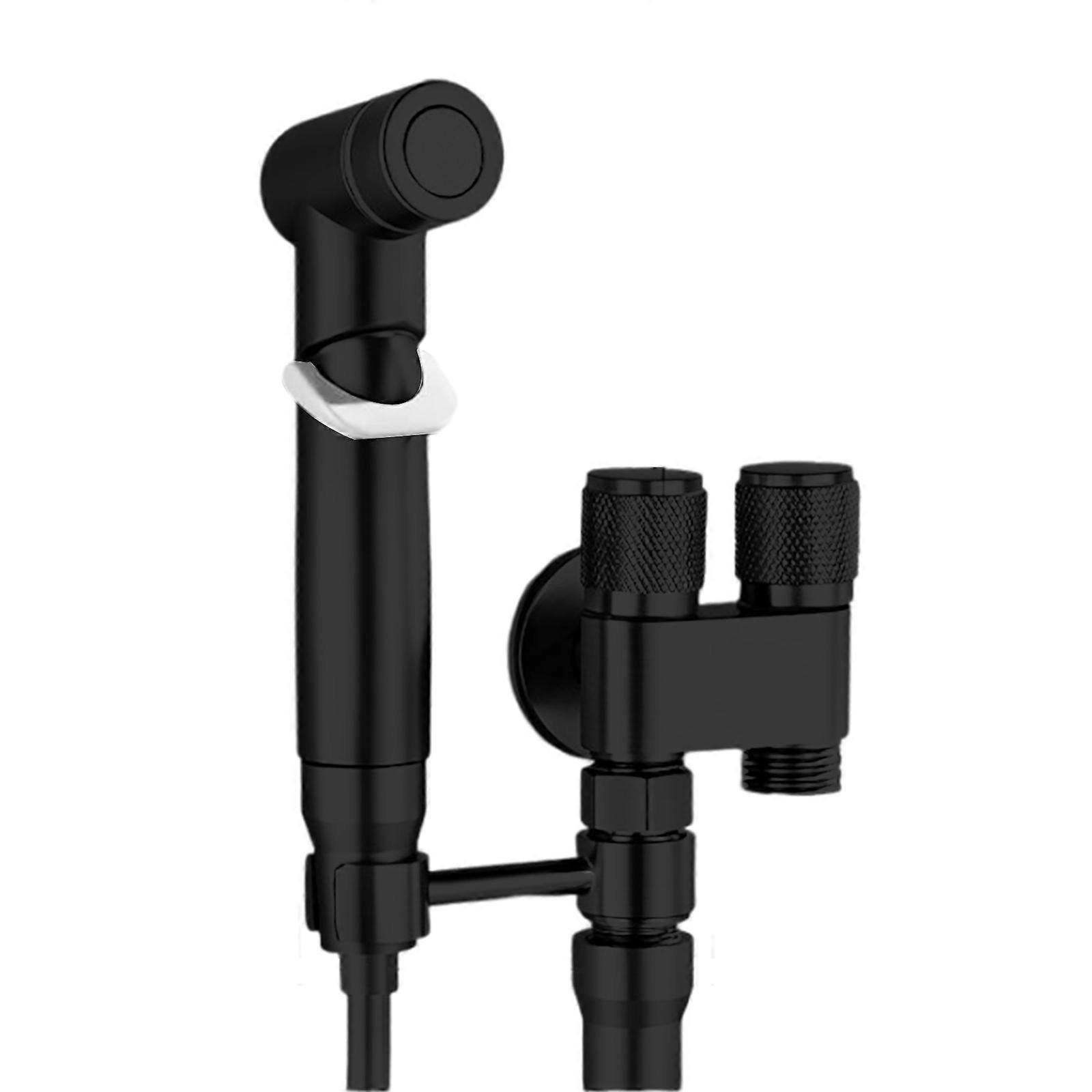 Handheld Bidet Sprayer für WC Wasserhahn Sprayer Dusche WC Bidet Aufsatz Handbrause Einfach zu installieren Elegant schwarz