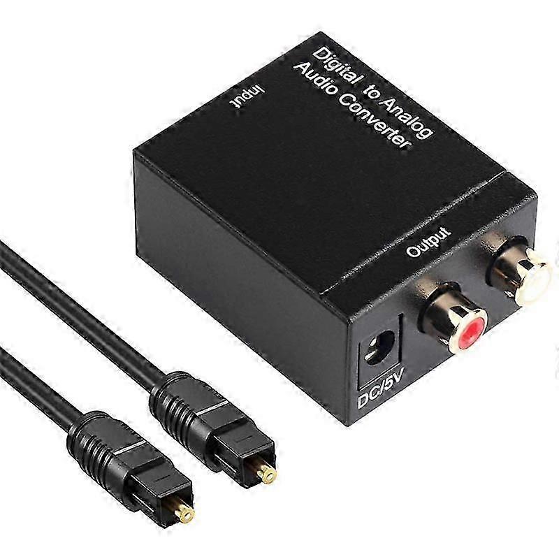 Digital to Analog Audio Converter Digital Optical (SPDIF/Toslink)and RCA (L/R) Stereo Audio Convert