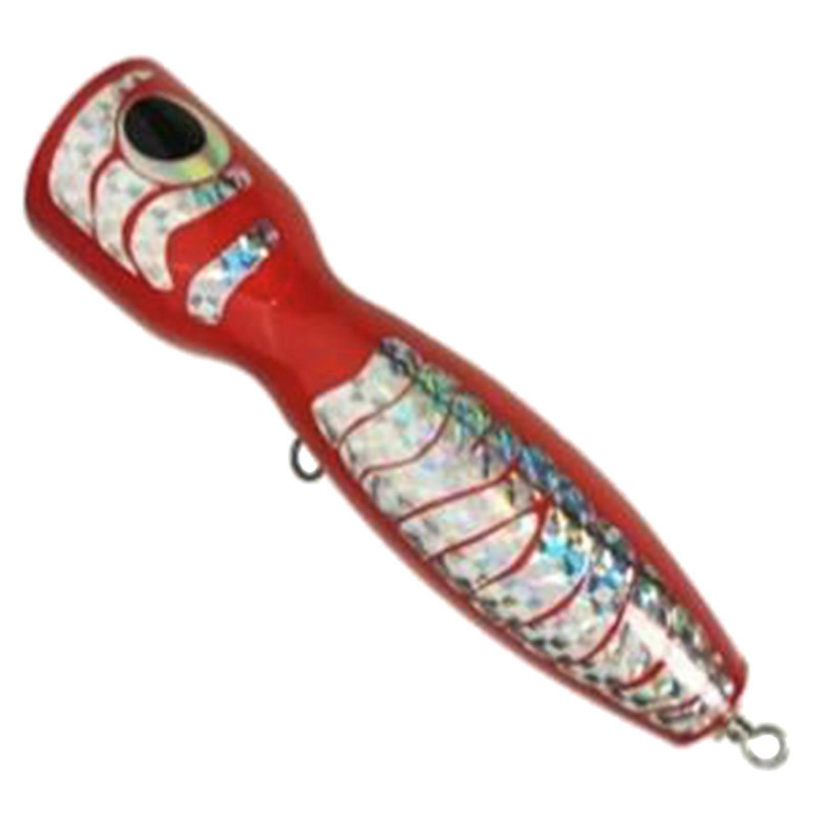 Wood Popper Köder Salzwasserfischen Köder Trolling Meeresangeln Köder Topwater Swimbait Outdoor-Angelzubehör