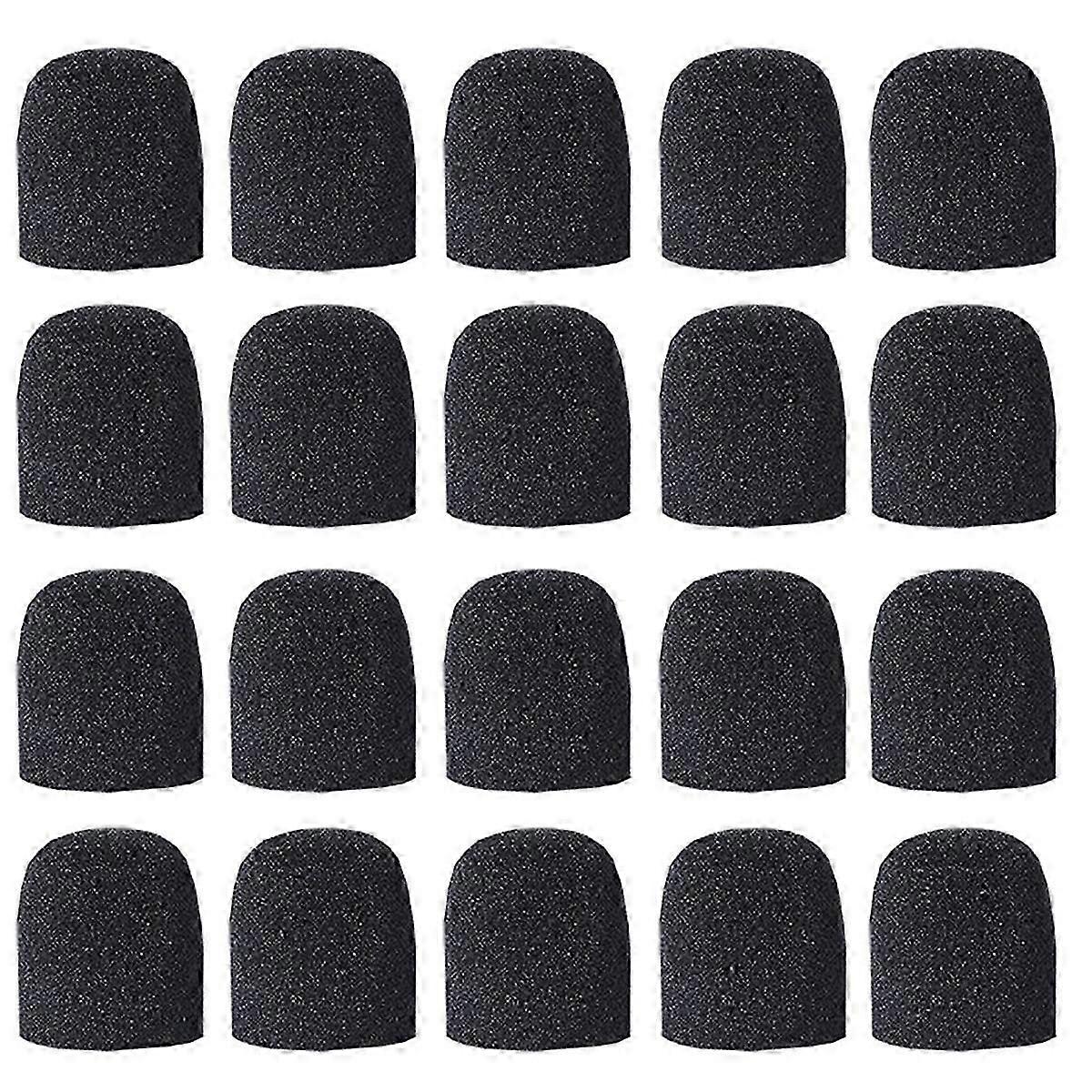 20Pack Black Foam Microphone Windscreen, Mic Foam Covers Handheld Microphone Windscreen for Karaoke