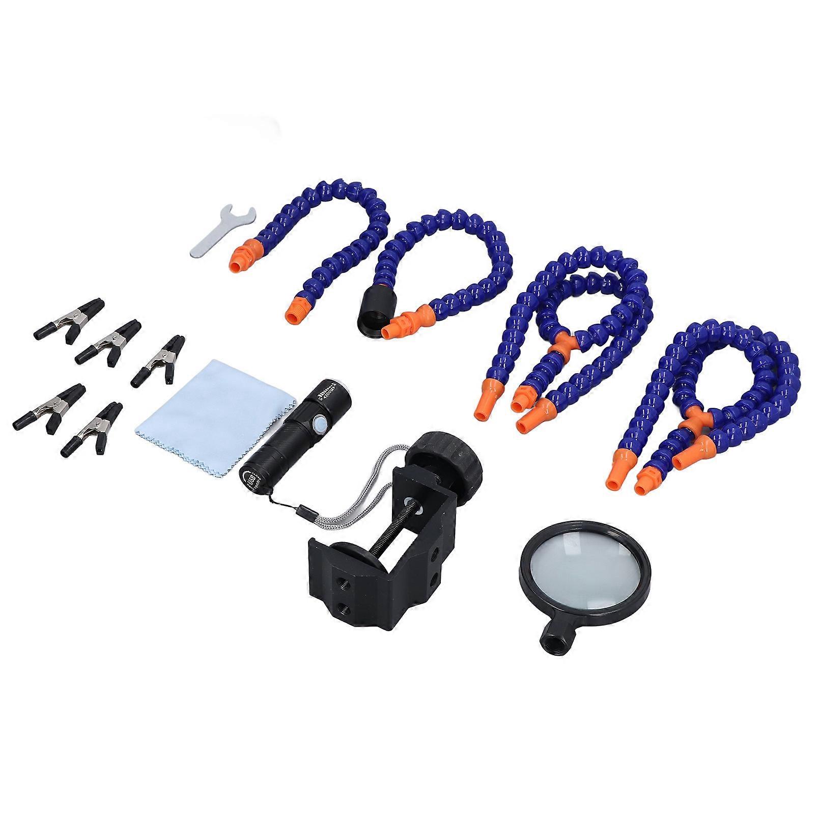Third Hand Soldering Tool Soldering Station Base Holder Rack USB Charging Magnifier Welding Tool