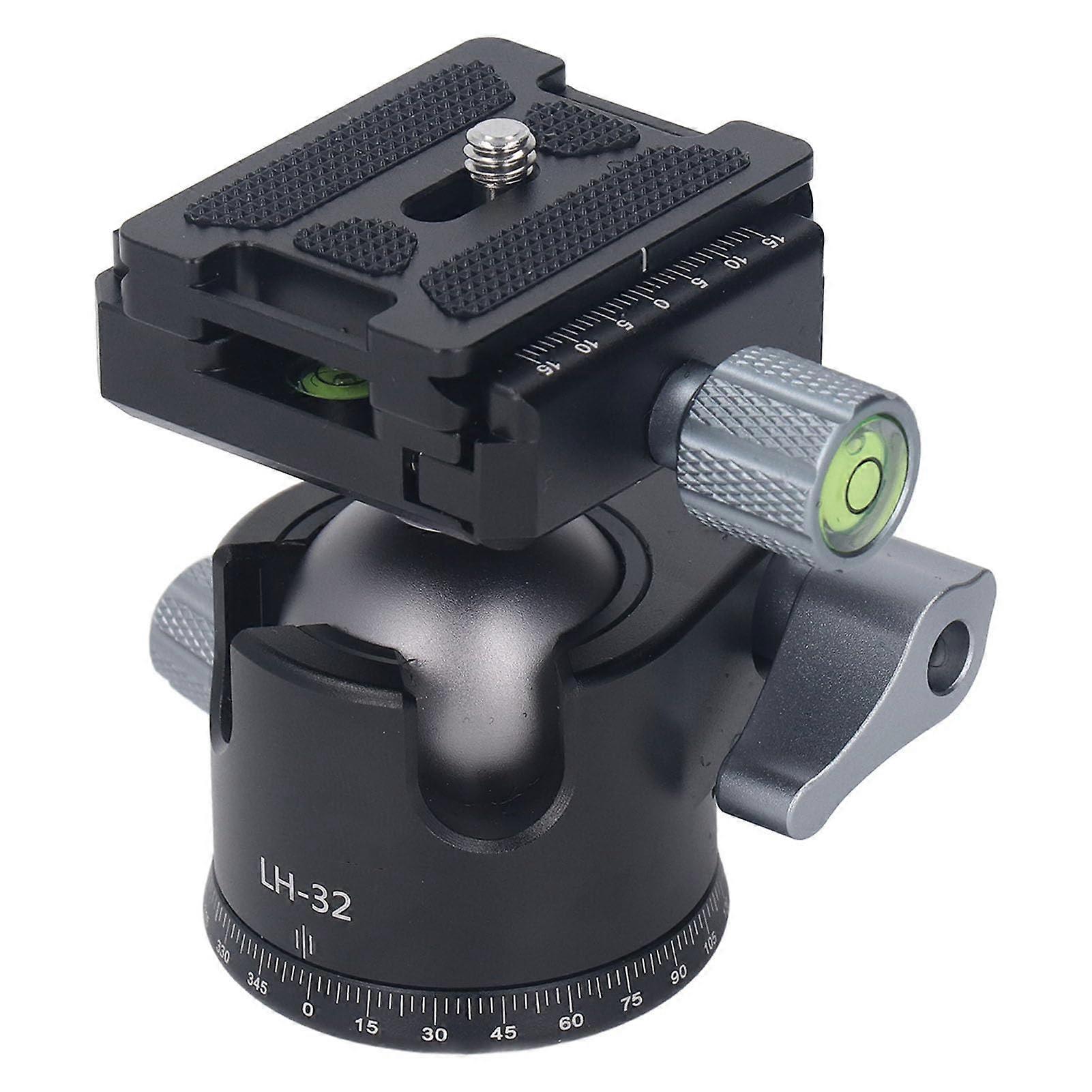 DSLR Camera Tripod Ball Head, Mini Aluminum Alloy Mount with 1/4in Top and 3/8in Bottom Screw for DSLR and Smartphone Compatibility