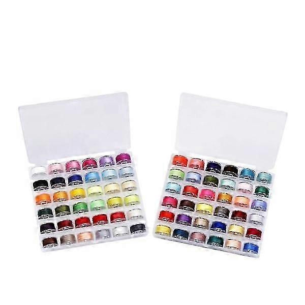 Sytrd Poliestere 72 st olika frger multifrg one size bobbin box set colore trasparente bobina filettata bobina