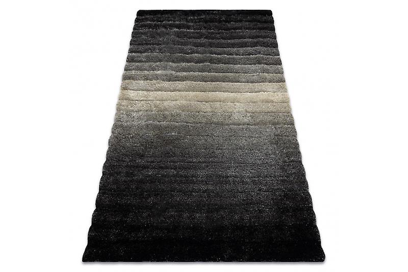 Modern shaggy carpet FLIM 007-B6 Stripes - structural grey
