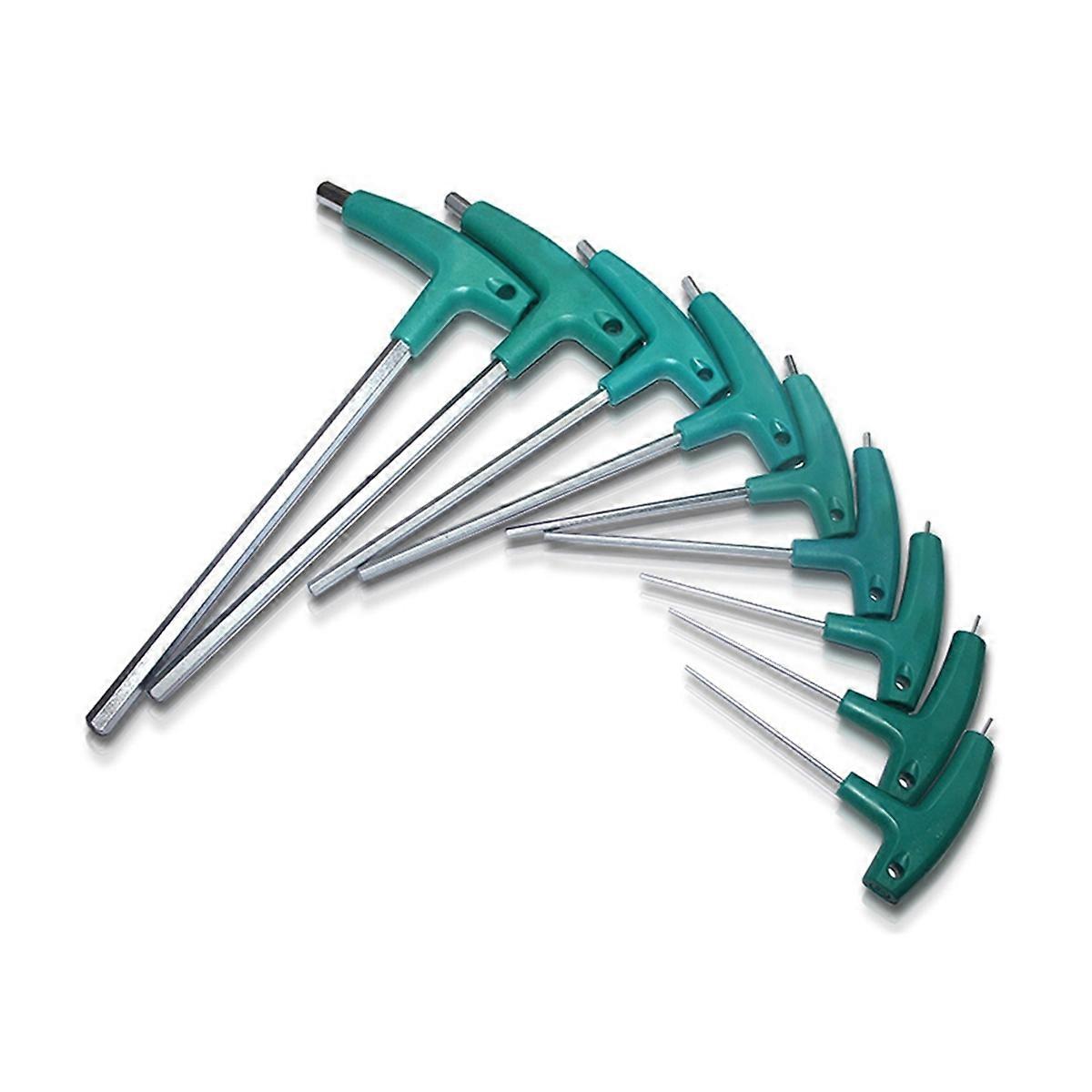 9PCS kit hardware hexagon socket screw nut wrench handle with storage bag forging tool