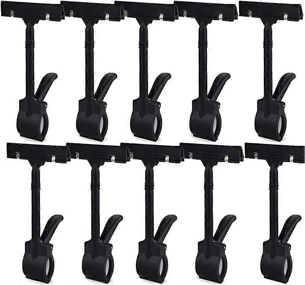 Adjustable Clip Sign Pack of 10 lear, Plastic Merchandise Sign Clip Rotatable Pop Clip-on Holder Stand Price Display Holders Tag Clip