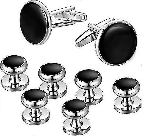 8 STKS Heren Manchetknopen en Studs Set Voor Tuxedo Shirts Zakelijke Bruiloft