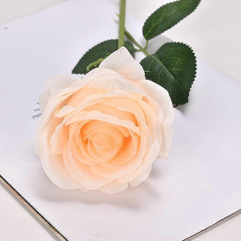 Artificial flowers and bouquets Simulation pink champagne rose 5pcs