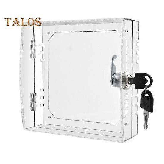 Large Thermostat Lock Box Cover with Key Transparent Design Easy to Install Universal Clear Thermostat Cover AC Lock Box Cover