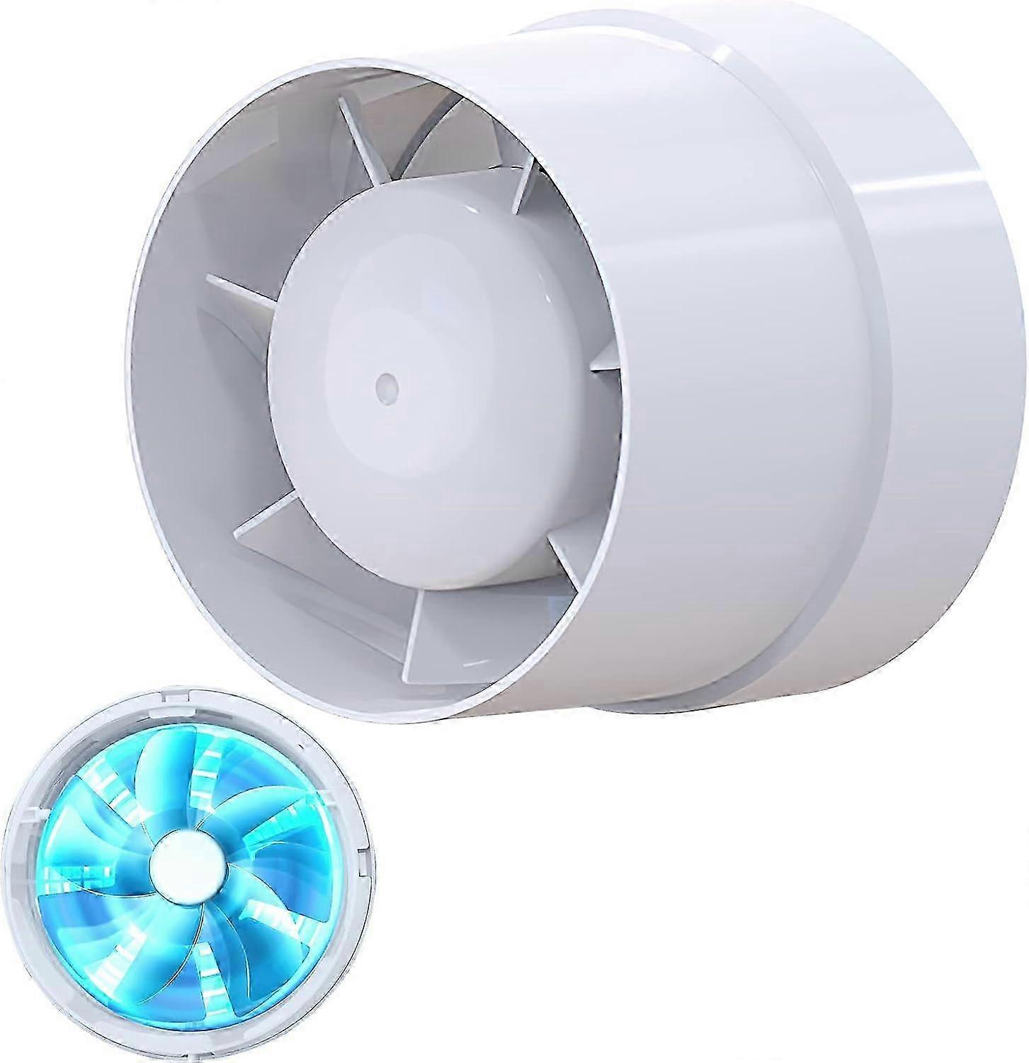 Inline axiale ventilator: 104 mm, 130 m³/h, 12W