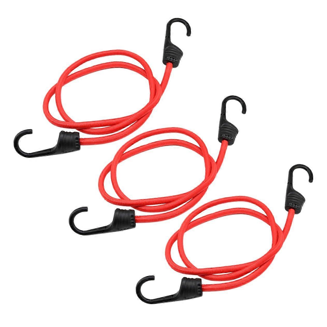 3pcs Elastic Hook Rope Fastening Cord Strap Cargo Binding Strap Motorcycle Luggage Straps