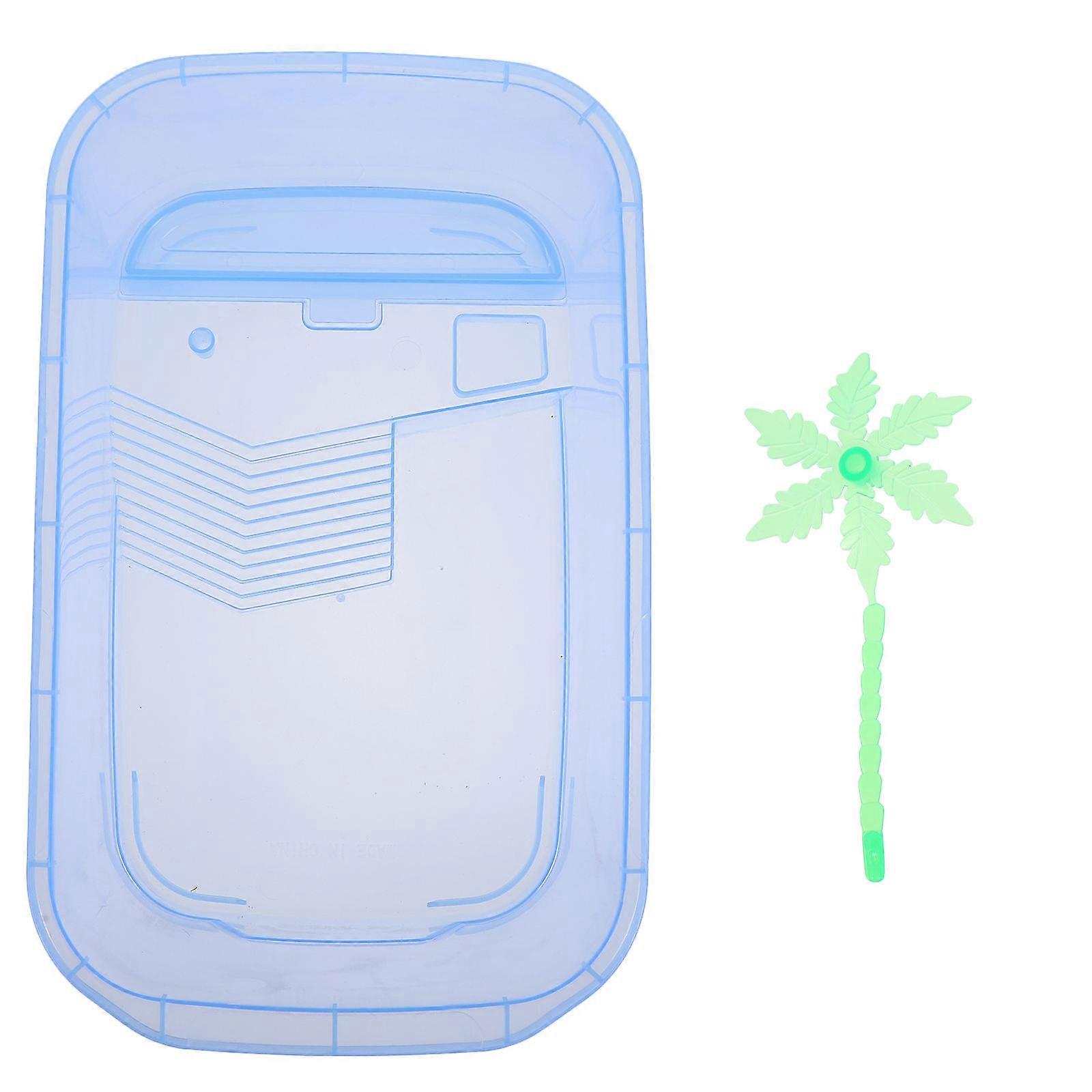 1 Set Plastic Turtle Feeding Box Reptile Tank Home Breeding Container