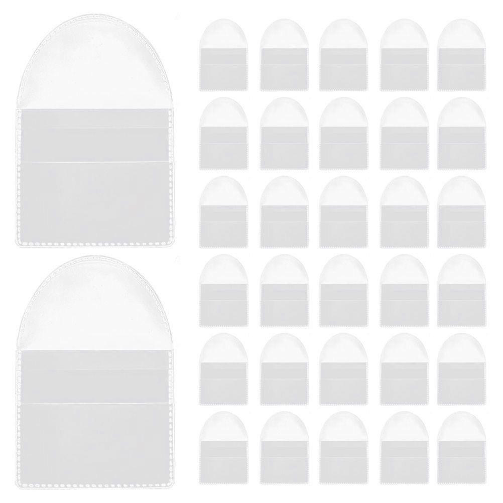 30 قطعة جيب واحد المجوهرات الأكمام جامع المجوهرات الفردية الأكمام البلاستيكية الشفافة حامل القرط الصغير قلادة البلاستيك حامل الحقيبة حامي Fo