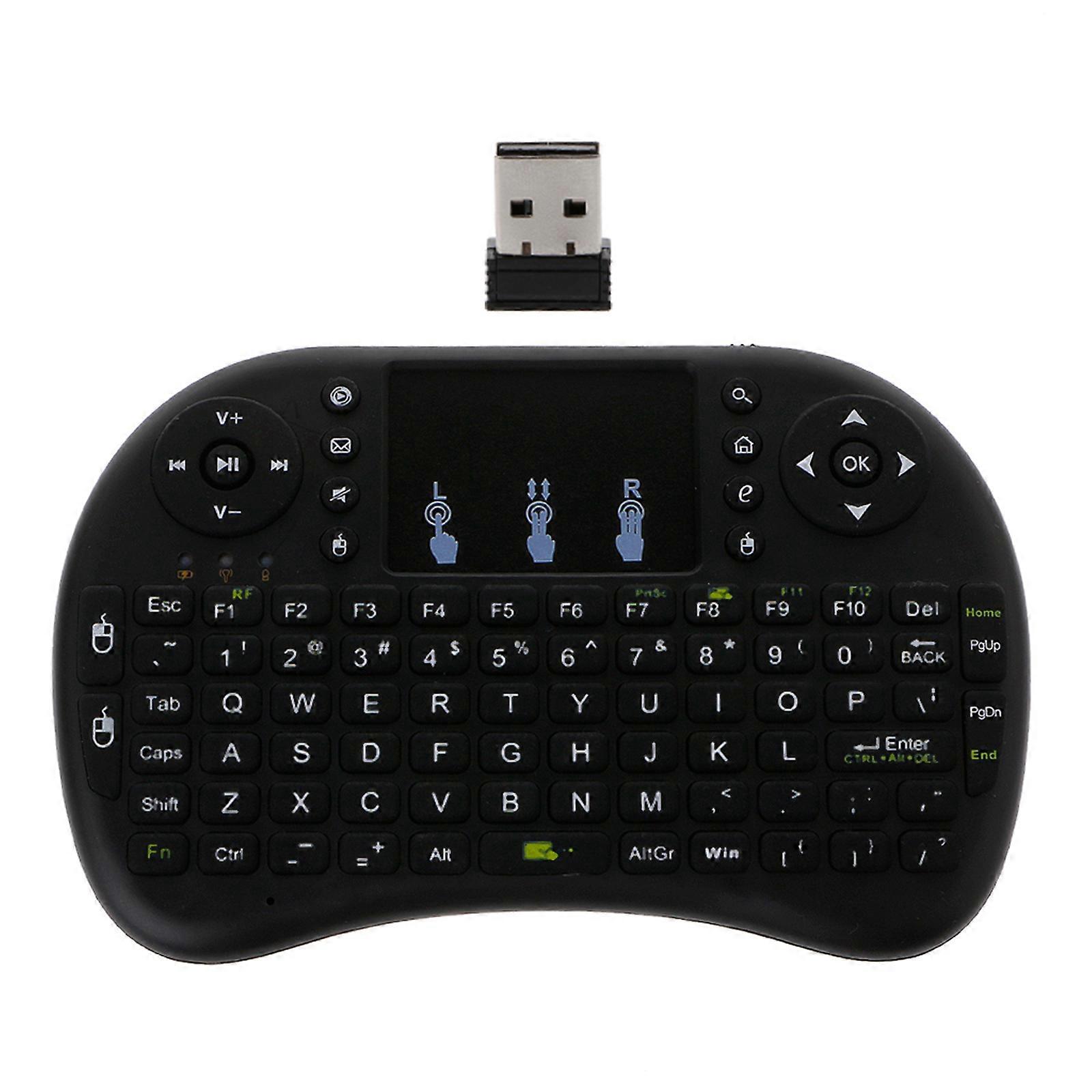 I8 2.4G Mini Keyboard Remote Control English Air Mouse Wireless Keyboard USB Receiver for Laptop TV BOX Touchpad Multicolor
