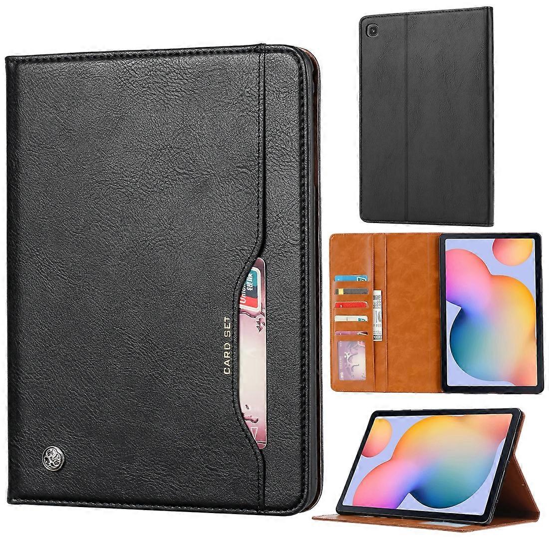 For Samsung Galaxy Tab S6 Lite / P610 / P615 Knead Skin Texture Horizontal Flip Leather Case with Photo Frame & Holder & Card Slots & Wallet