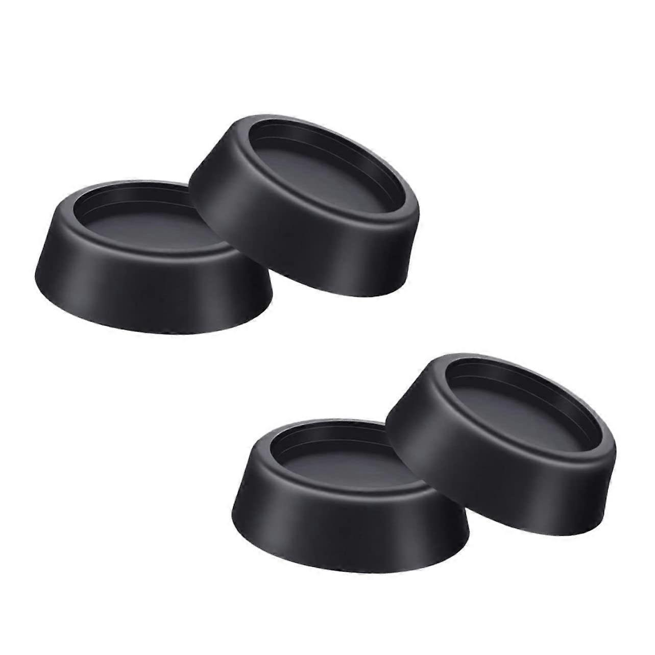 4 Piece Washing Machine Floor Protector Pads Black, Heavy-Duty Furniture Mat for Vibration and Noise Reduction