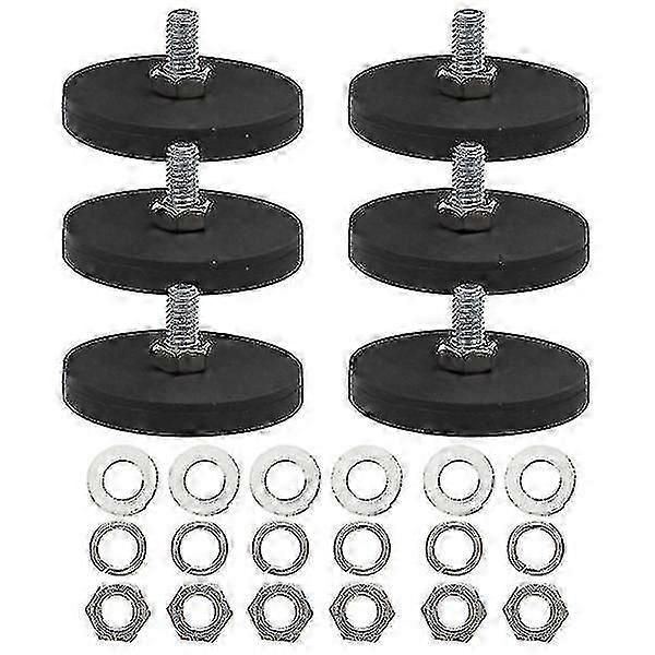 6 قطع مغناطيس جبل السيارة المطلي بالمطاط لحامل لوحة الترخيص ، مغناطيس تركيب السيارة