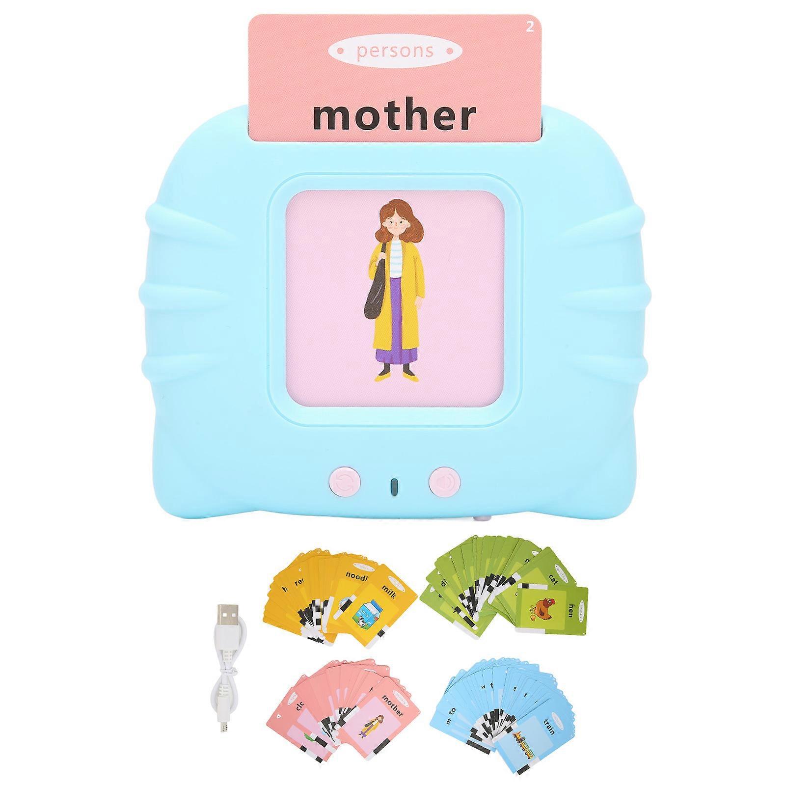 Toddler Flash Cards Learning Toys Educational 112 Flashcard Learning Toys for Toddlers 2‑4 YearsBlue