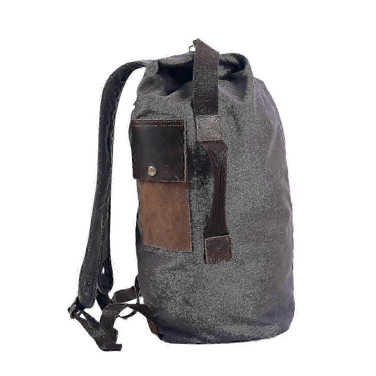 Vintage Simple Canvas Backpack with Large Capacity Design for Outdoor Adventures