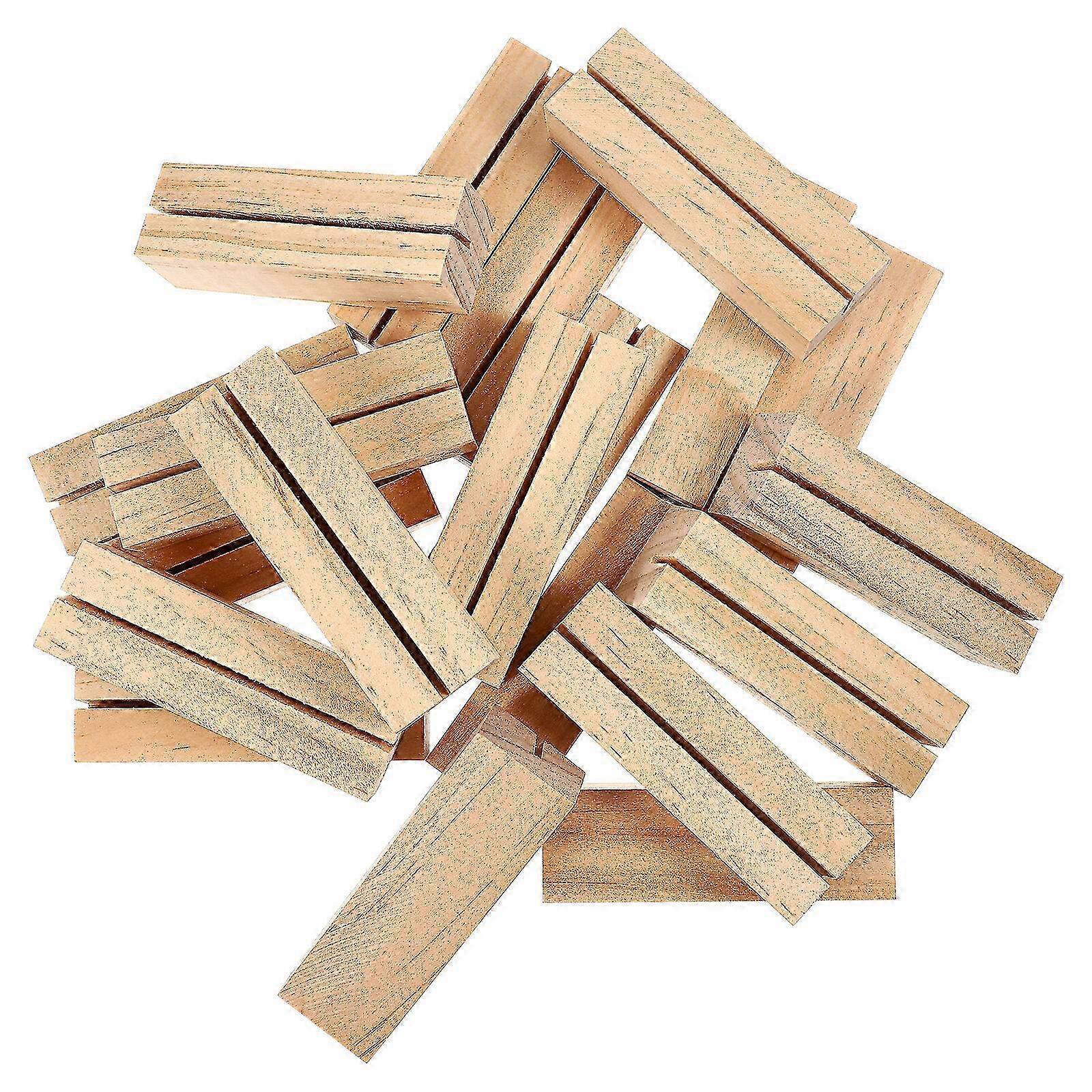 12pcs Wooden Photo Stands Table Card Display Holders Memo Holders for Home Office