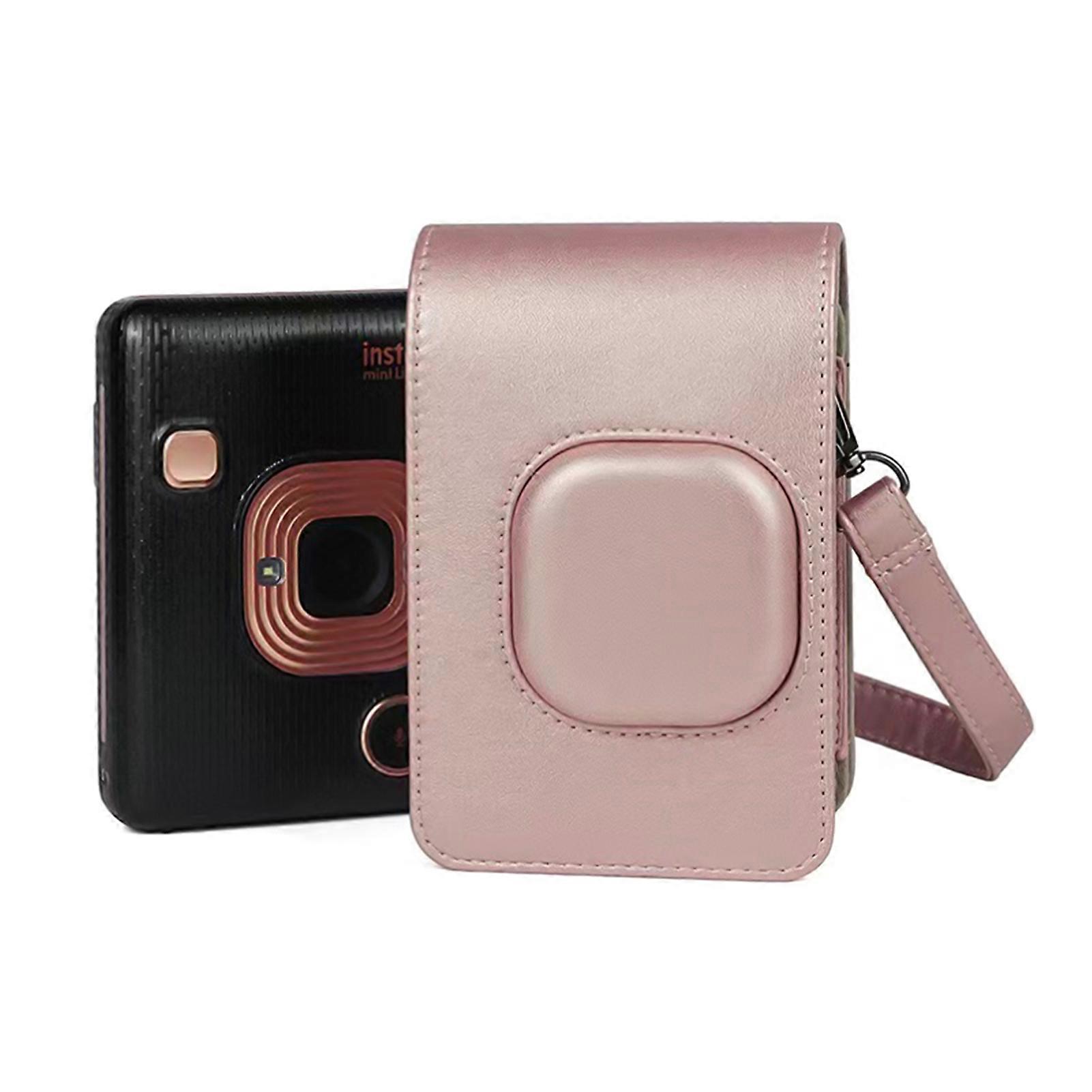 Compact PU Leather Camera Case Bag 14x9x4.5cm with Strap