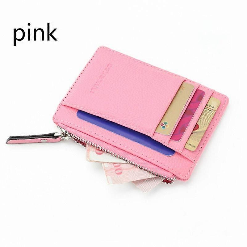 Purse Wallet Mini Pu Leather Card Holders Zipper Coin Pocket Thin Bag