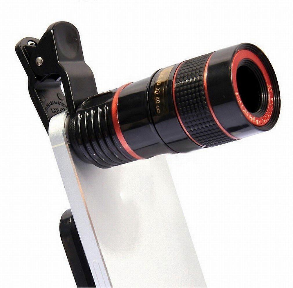 Monocular Telescope Mobile Telescope Universal 8X Telephoto Hd Without Vignette Telescope Camera,Black