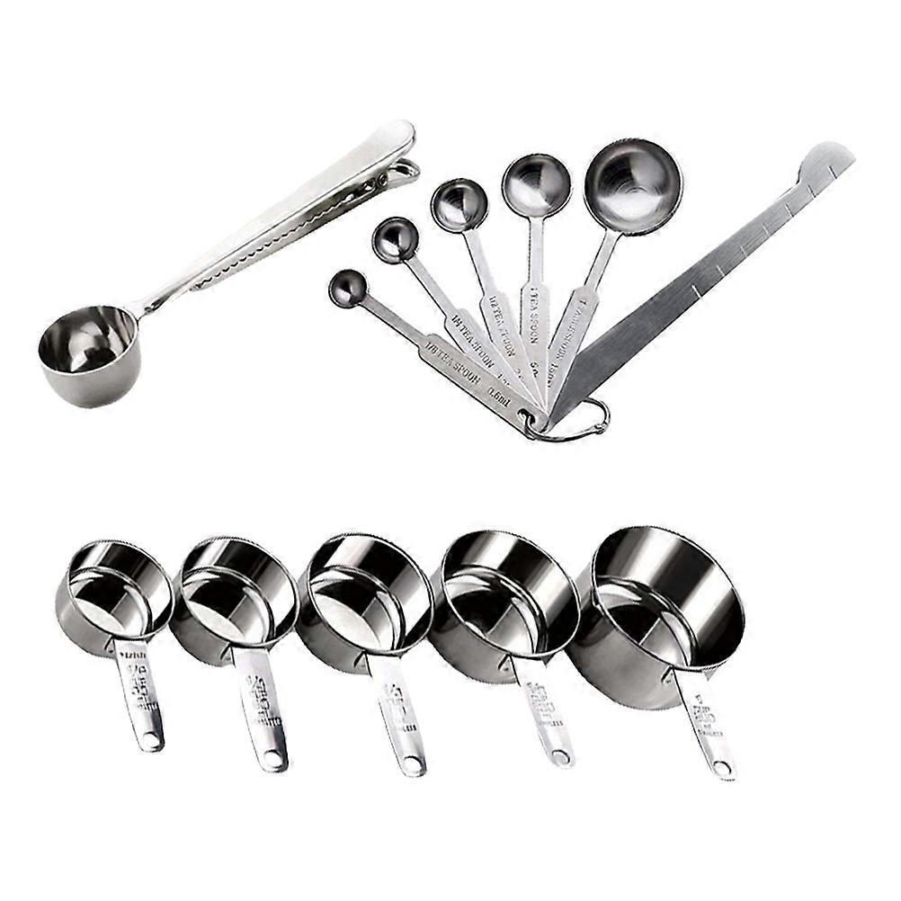 Stainless Steel Measuring Spoon System with Hanging Feature, Easy Cleaning