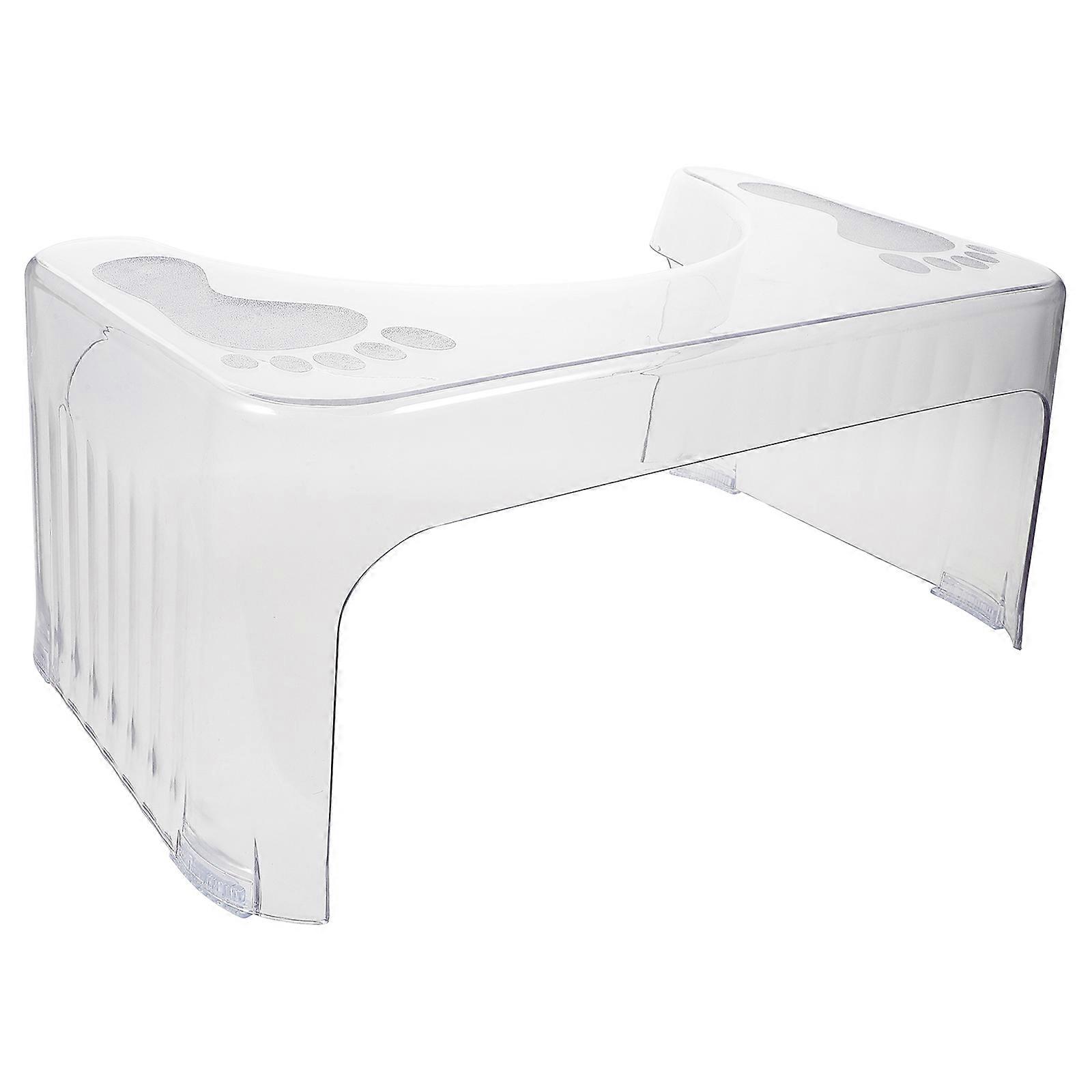 Ergonomic Bathroom Stool, Enhanced Stability with Anti-Rollover Bottom Design