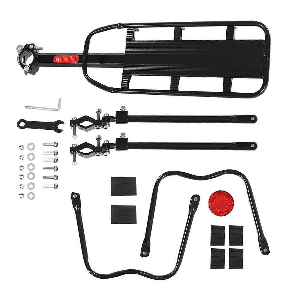 Quick Release Bike Rear Rack, Adjustable Mountain Bike Luggage Rack with Reflector