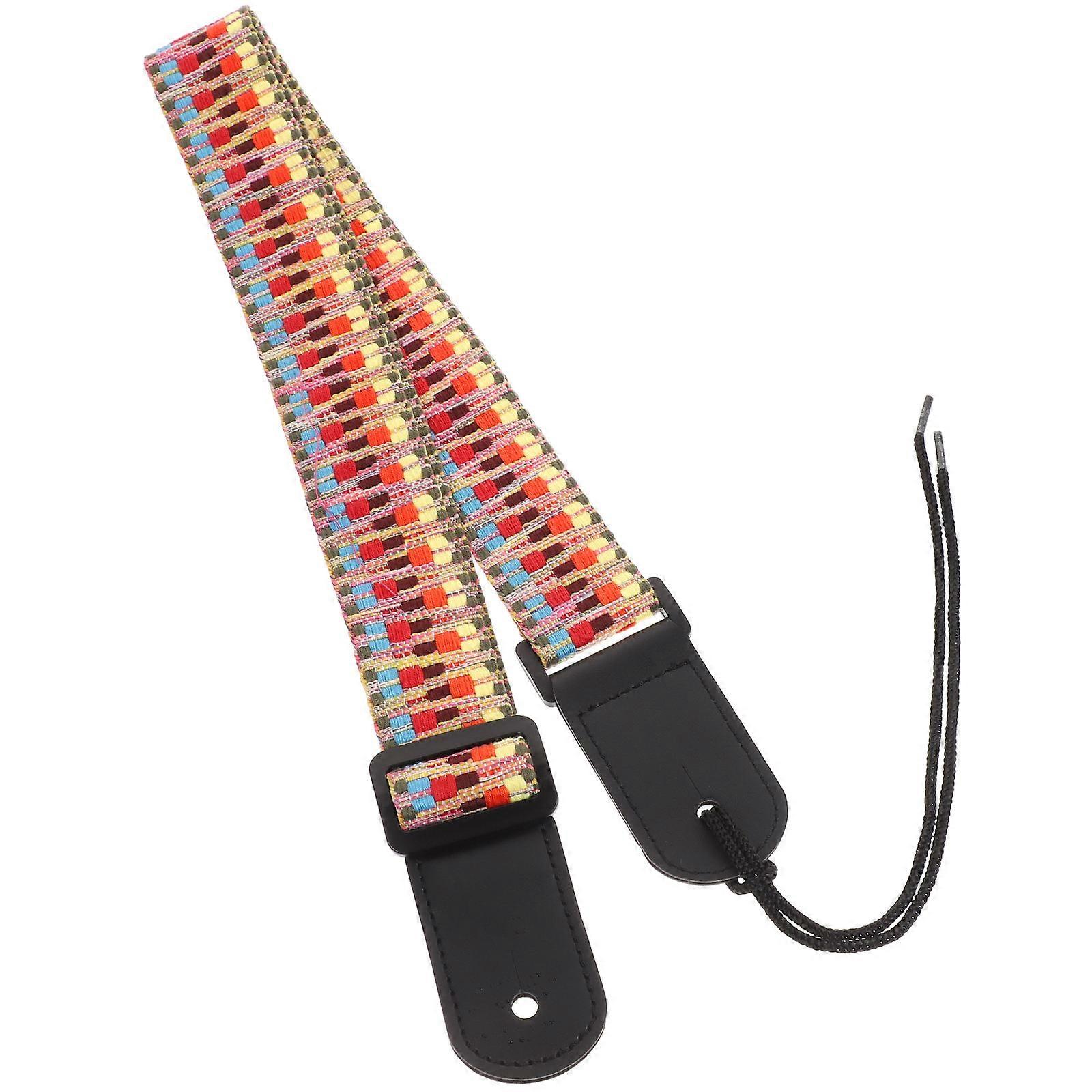 Ukulele Strap Belt Adjustable Length Wear-Resistant Leather Material Multi Color For Musical Performance 1Pcs
