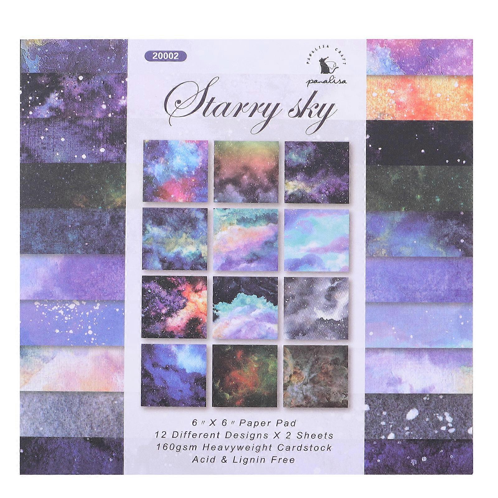 Crafting Paper Pads Diy Projects Photo Album Embellishment Multi-Colored 6 Inch 24Pcs