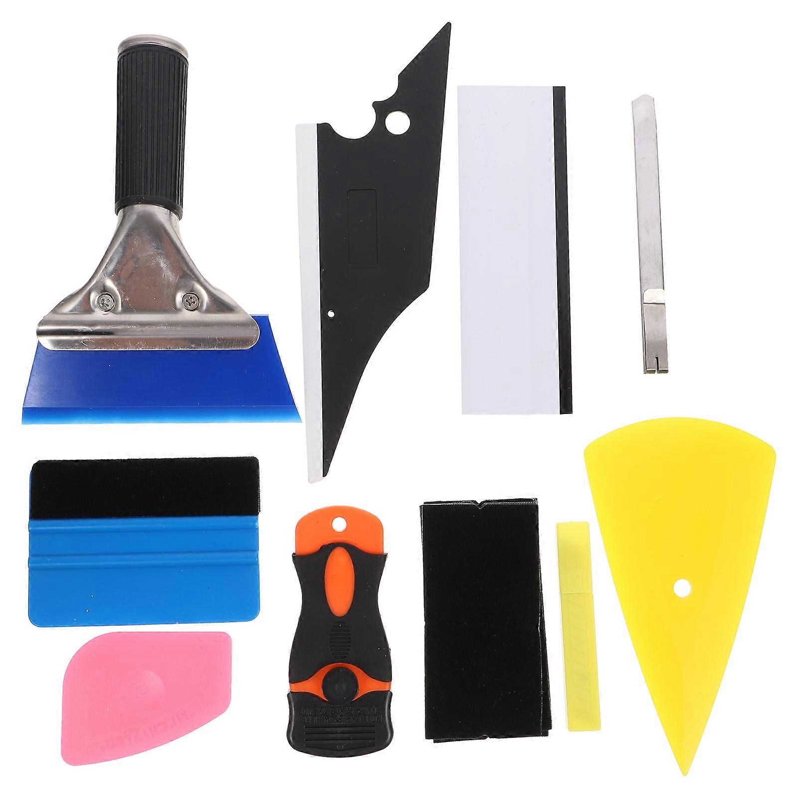 Tinting Tools Car Vinyl Wrap Tool Kit Window Tint Application Film Installation Assorted Color 16X12.5cm Ergonomic Design 10Pcs