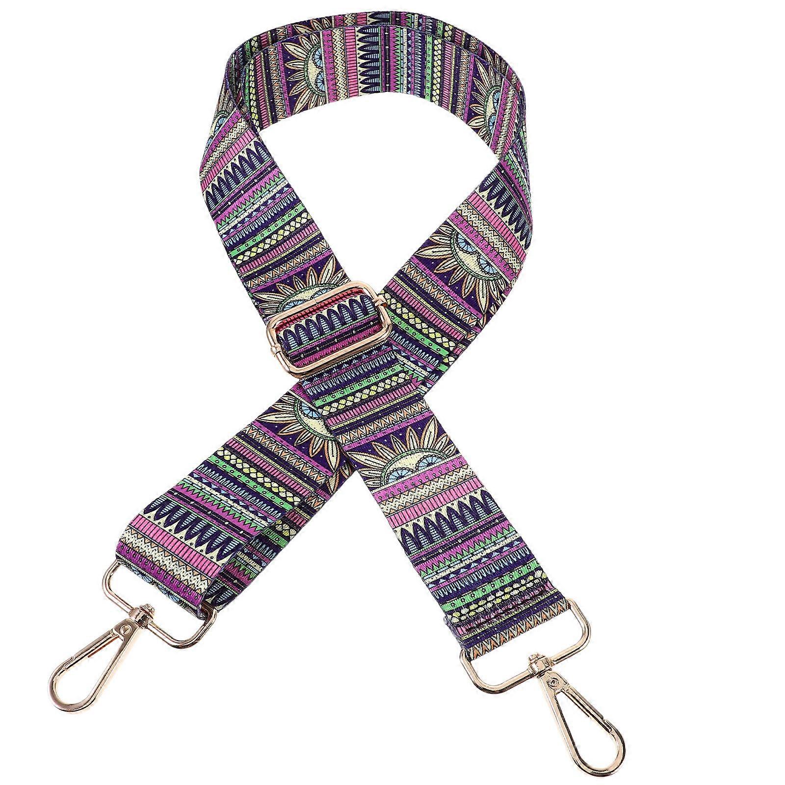 Nylon Adjustable Crossbody Handbag Strap Bohemian Purse Strap Replacement for Bag Multi 1Set