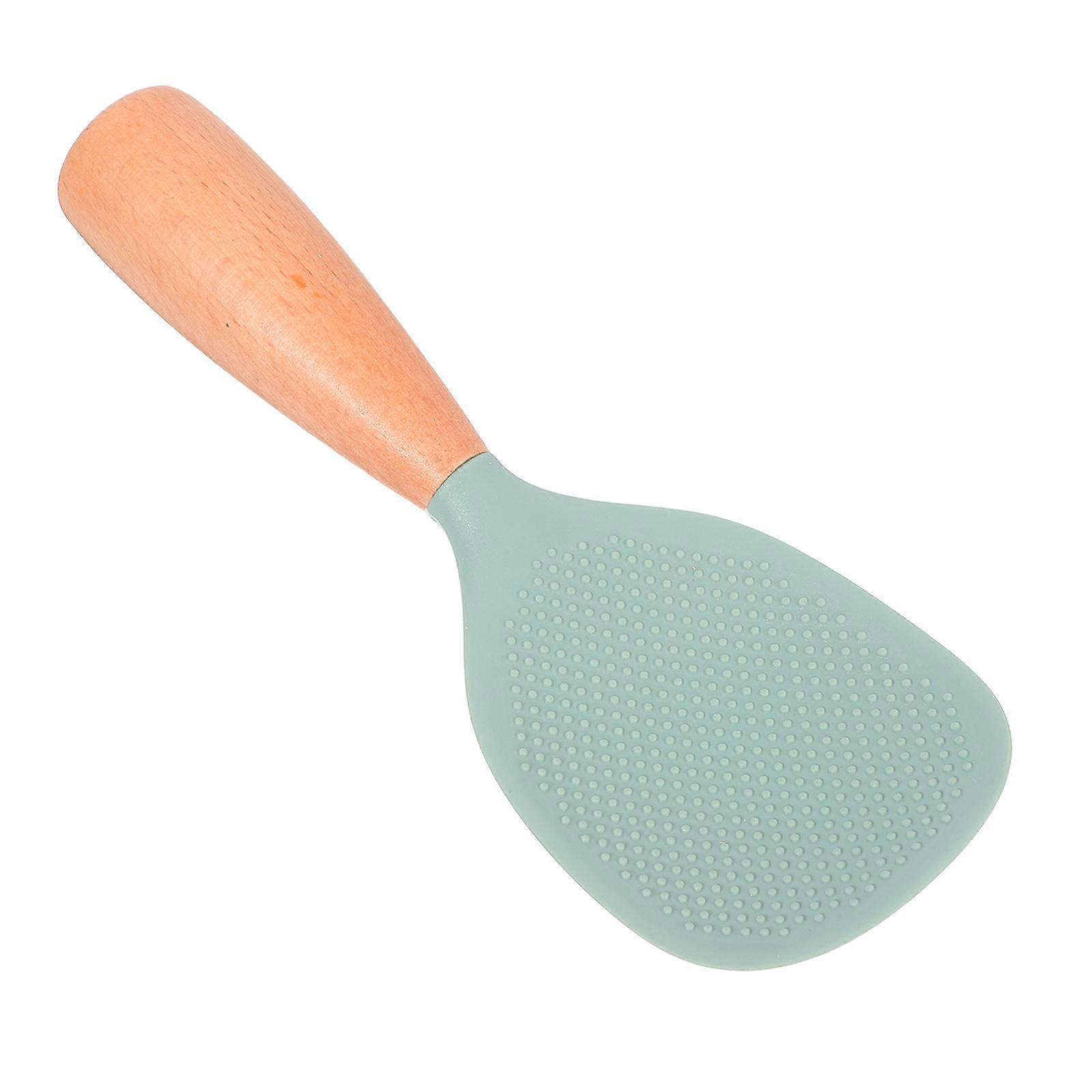 Non-Stick Rice Scooper Silicone Spatula Hotel Housewives Stable Standing Transparent 1Pcs