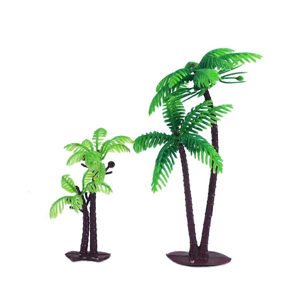 أشجار لتزيين الكيك زخرفة شجرة جوز الهند الخبازين 8 سم أخضر صغير 16 قطعة