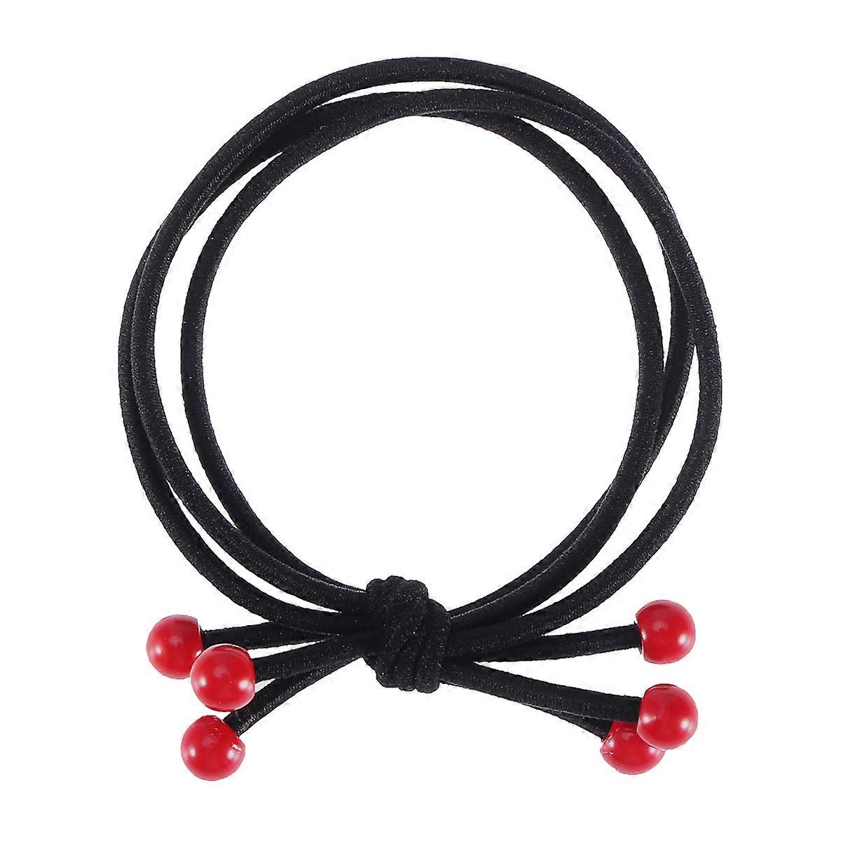 Elastic Hair Ring Hair Ties for Any Occasions Soft and Elegant Red 10Pack