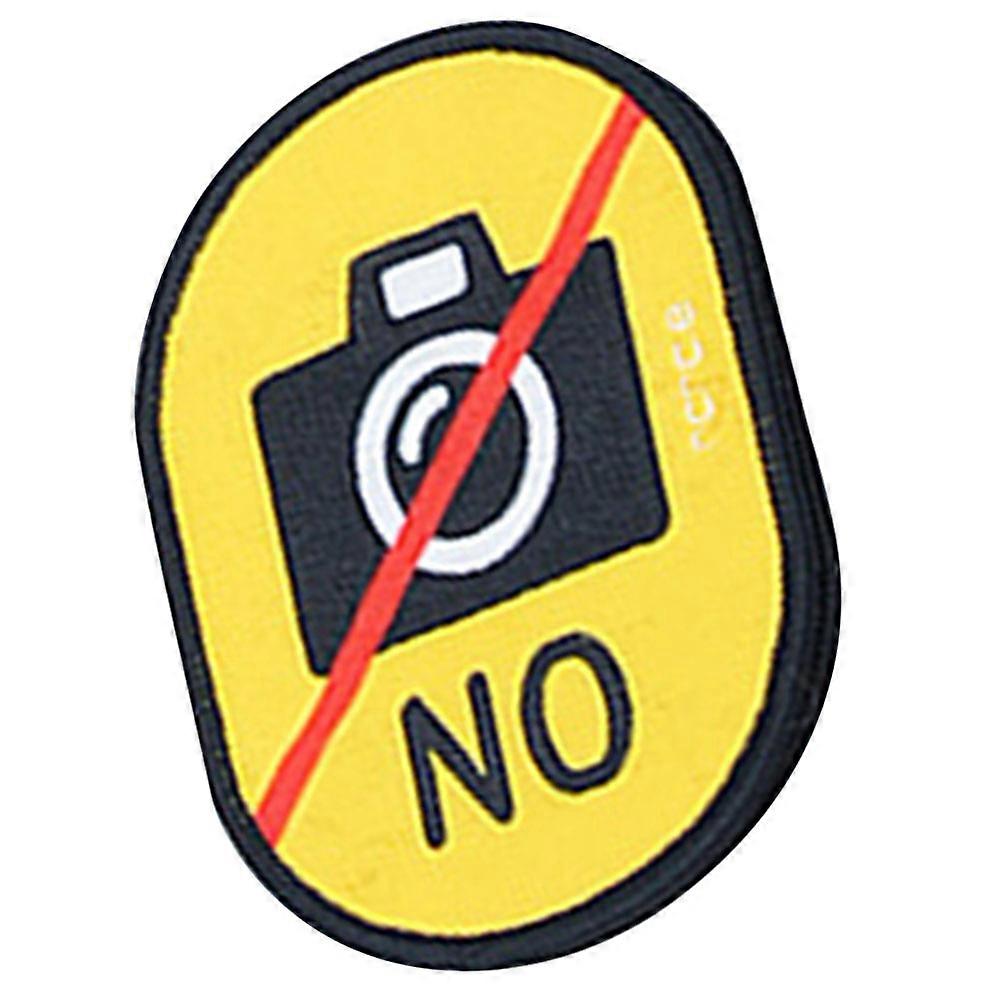 Leash Pet Sign Social Warning Prevent Strangers from Photographing Assorted Color Rectangle Hook and Loop Fastener Design 1Pack