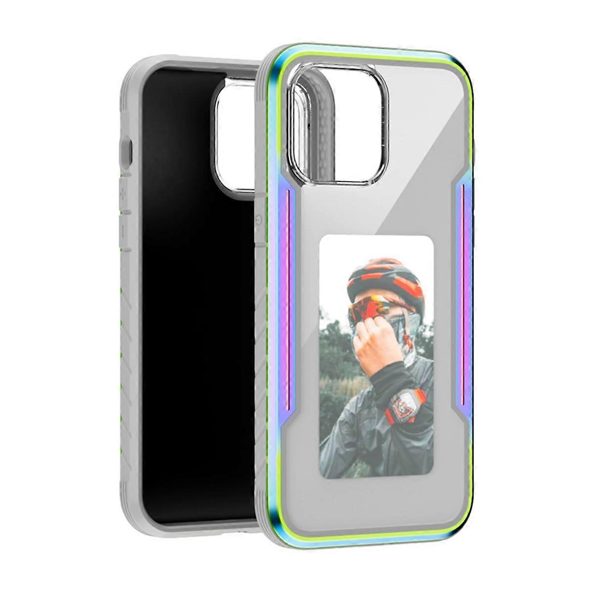 Smart NFC EInk Screen DIY Phone Cover for iPhone15Pro Max Colorful