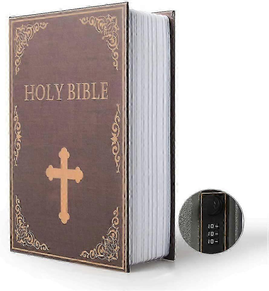 Small Sized Diversion Dictionary Secret Safe Can with Security Combination Lock Password, Bible
